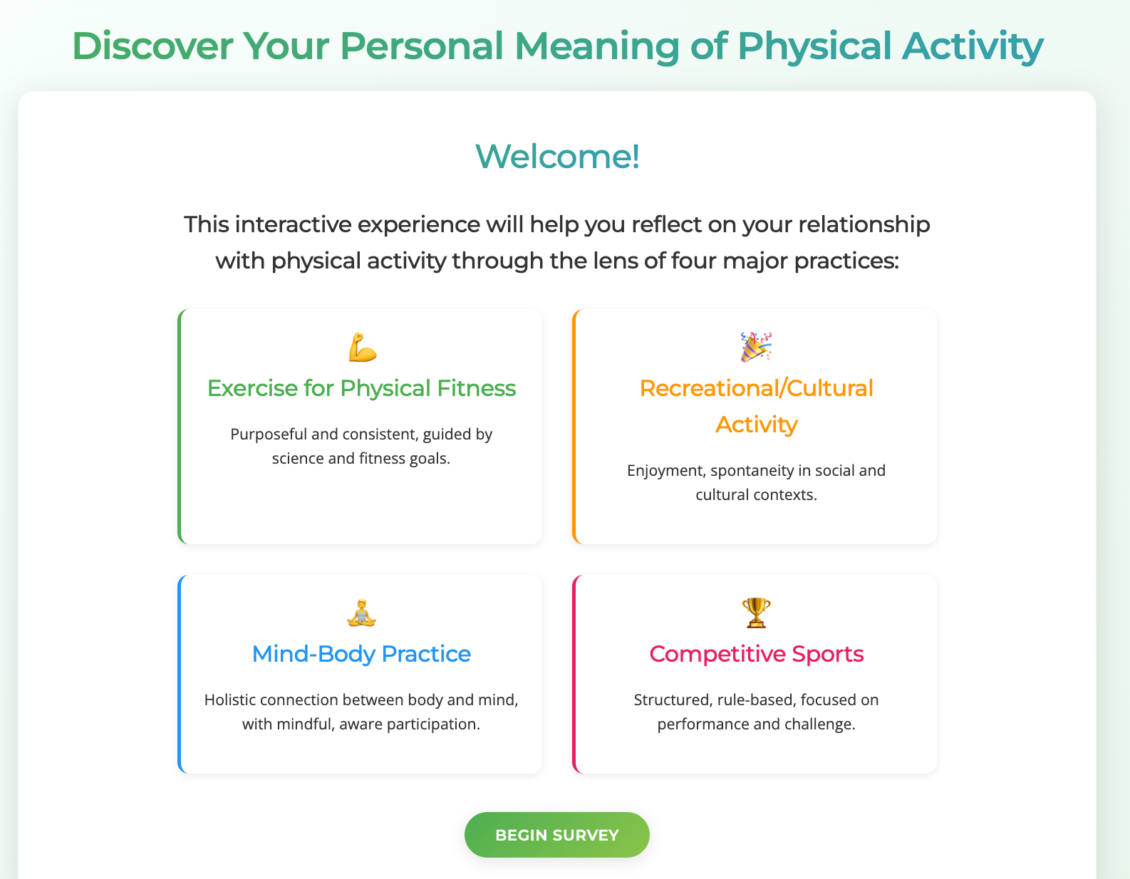 Discover Your Personal Meaning of Physical Activity